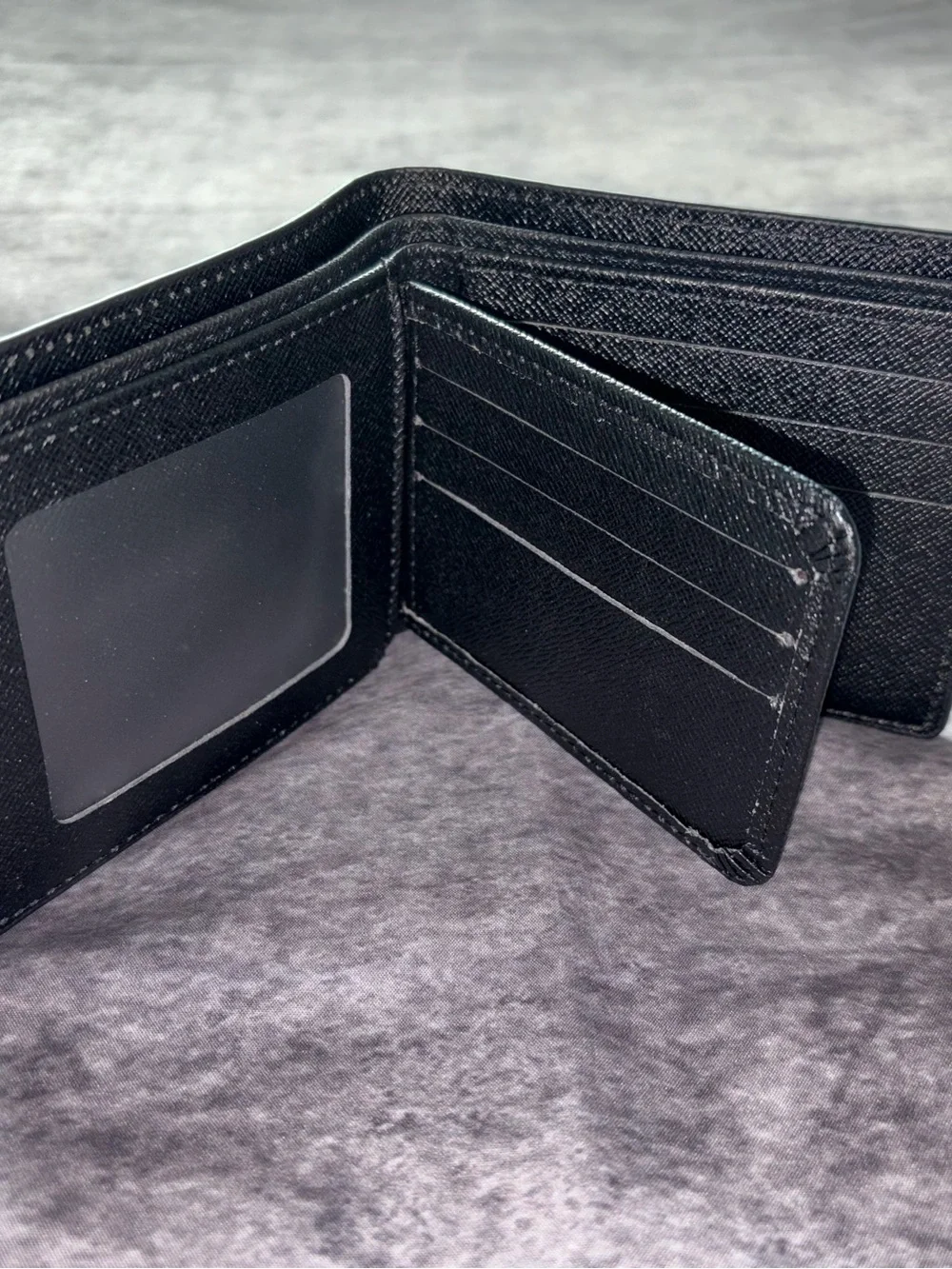Louis Vuitton Black Embossed Monogram Leather Wallet - Picture 3 of 4